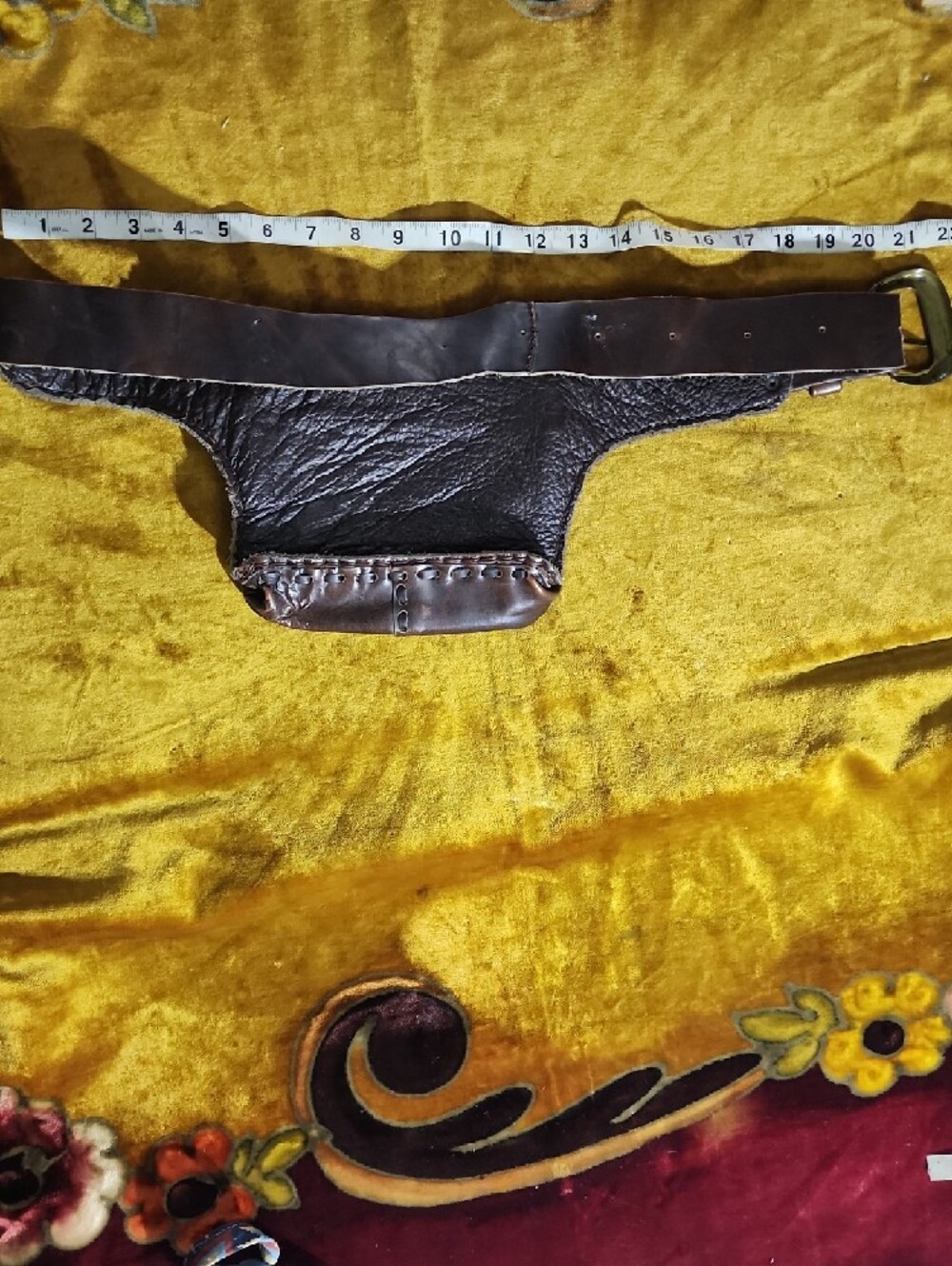 🔥 HOT DEAL Beaded Fringe Bandana Scarf And Leather Waist Bag  - Festival Wear - Picture 11 of 15